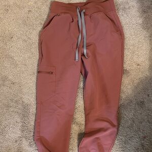 Mauve Drawstring Figs Joggers